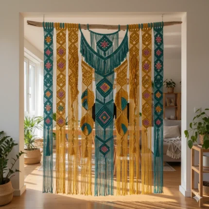 Beautiful Macramé Divider Wall Hanging